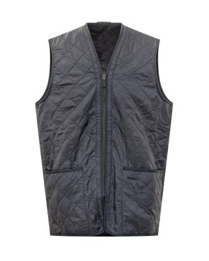 Barbour Gilet Quilt Vest With Zip - Gray
