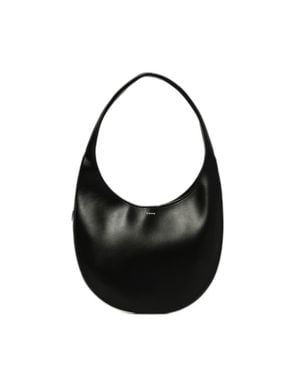 Coperni Crescent Zippered Tote Handbag - Black