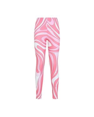 PUCCI Pucci Printed Stretch Leggings Pants - Pink