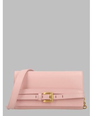 Balmain Leather Mini Shoulder Bag - Pink