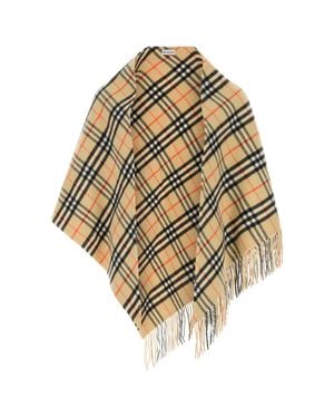 Burberry Embroidered Wool Blend Cape - Metallic