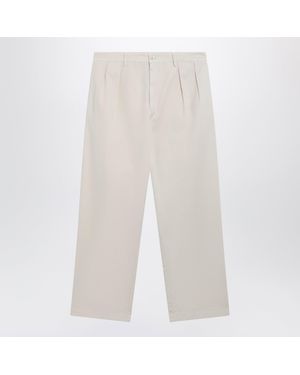 Prada Sand-Colored Cotton Pants - White