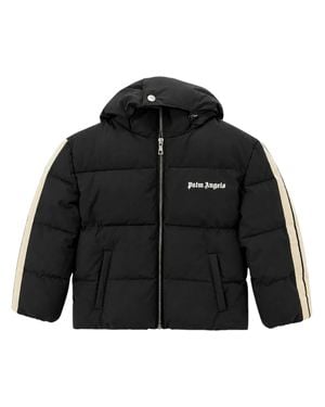 Palm Angels Boys Mini Logo Puffer Coat - Black