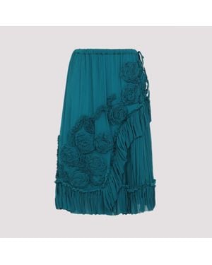 Dries Van Noten Sammy Bis Midi Skirt - Blue