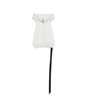 Rick Owens Drkshdw Zip-Up Sweatshirt - White