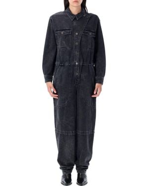 Isabel Marant Nadia Relaxed Denim Jumpsuit - Blue