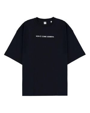 Aspesi Graphic Crew Neck T-Shirt - Blue