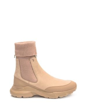 Tod's Premium Leather Ankle Boots - Natural