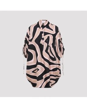 PUCCI Labirinto Print Short Silk Kaftan - Black