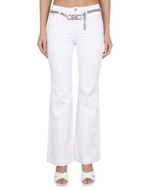MICHAEL Michael Kors Pants With Logo Belt - White