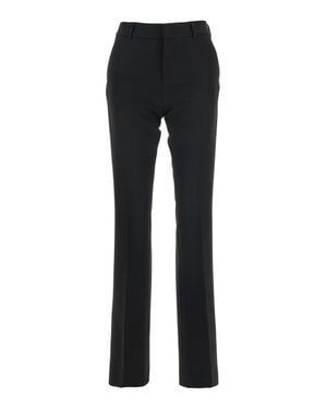 PT Torino High-Waisted Straight-Leg Pants With Welt Pockets - Black