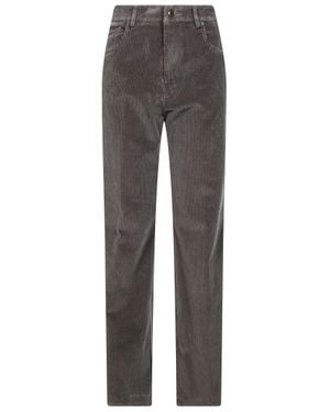Berwich Palazzo Pants With Flowing Silhouette - Gray