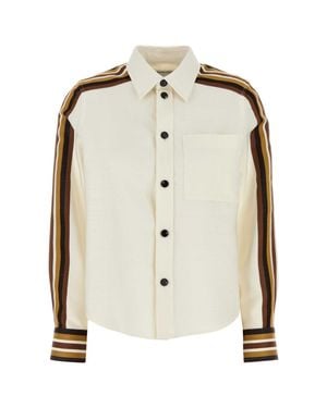 Bottega Veneta Ivory Viscose Blend Shirt - Natural
