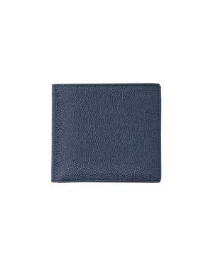 Thom Browne Calf Grain Leather Wallet - Blue