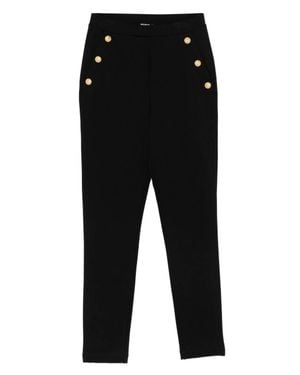Balmain Cotton Knit Leggings - Black