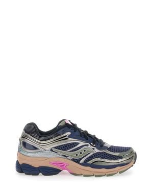 Saucony Omni 9 Low Top Sneaker With Perforated Tech Fabric And Logo Patch - Blue