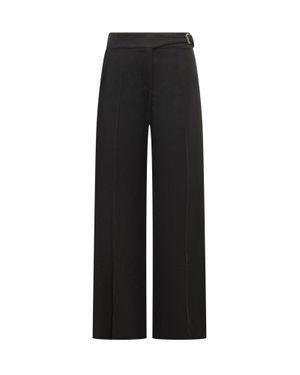 Sportmax Elegant Wide-Leg Pants - Black