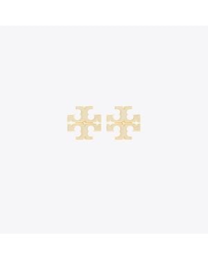 Tory Burch Mini Enamel Stud Earrings - White