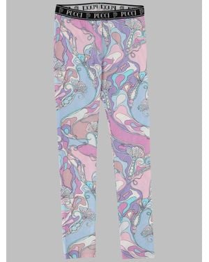 PUCCI Mini Girls' Stylish Leggings - Blue
