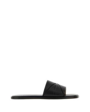 Loewe Origami Slip-On Slides - Black
