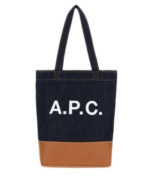 A.P.C. Dark Denim Cohlo Handbag - Blue