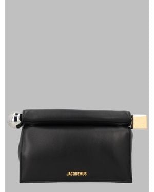 Jacquemus Structured Small Handbag With Statement Hardware - Gray