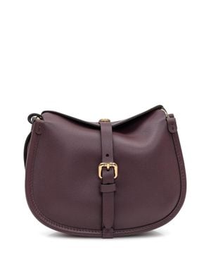 Etro Mini Faux Leather Shoulder Bag With Buckle - Purple