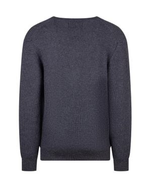 Seven Gauge Soft Knit Merino Sweater - Blue