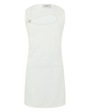 Coperni Mini Dress Wide Neckline Polyamide - White