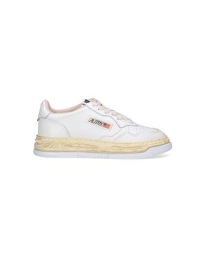 Autry Light & Natural Leather Sneakers - White