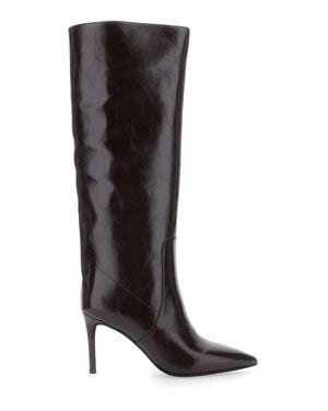 Jeffrey Campbell Arsen Boot Leather Ankle Boots With Medium Heel And Back Zip - Brown