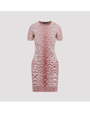 Roberto Cavalli Jaguar Print Dress - Pink