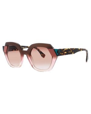 Face A Face Geometric Acetate Sunglasses 51-23-146 - Black