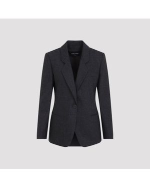 Giorgio Armani Swamp Wool Blazer - Black