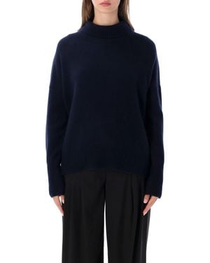 Lisa Yang Oversized Cashmere Turtleneck Sweater - Blue