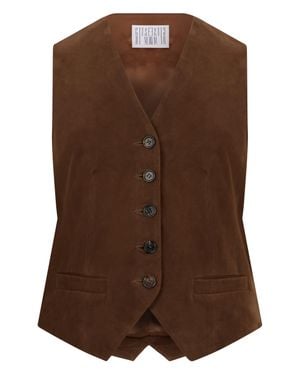 GIUSEPPE DI MORABITO Suede Vest - Brown
