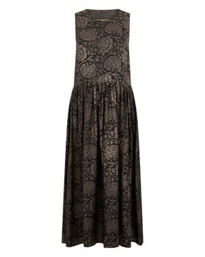 Uma Wang Long Dress With Print - Brown