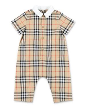 Burberry Check Pattern Dress - White