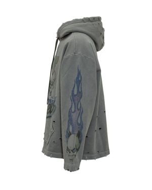 Gcds Graphic Hoodie Sweatshirt - Gray