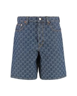 Gucci Jacquard Logo Shorts - Blue