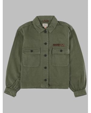 Bellerose Kids Lyocell-Cotton Overshirt - Green