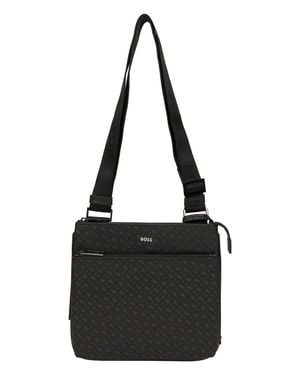 BOSS Monogram Mini Shoulder Bag - Black
