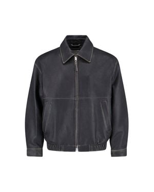 DUNST Lamb Leather Jacket - Blue