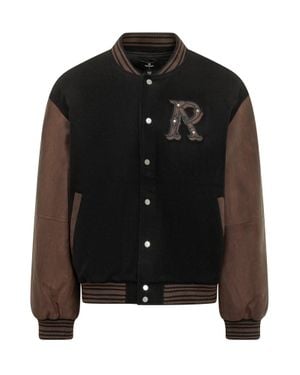 Represent Mini Oversized Jacket With Statement Sleeves - Black