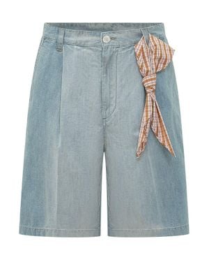 Marni Bermuda Shorts With Belt - Blue