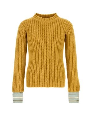 Prada Mustard Virgin Wool Sweater - Yellow