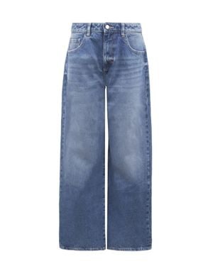 ICON DENIM Classic High-Waisted Jeans With Belt Loops And Five Pockets - Blue