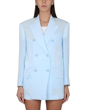 Max Mara Double-Breasted Short Jacket - Blue
