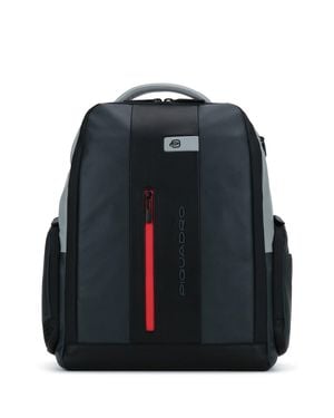 Piquadro Leather Laptop Backpack For 15.6 - Black
