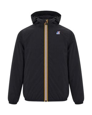 K-Way Hooded Zip Front Jacket - Blue